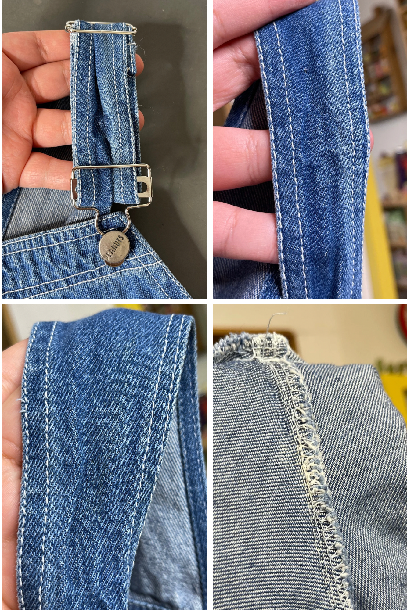 Vintage Snoopy Denim Overalls sz 14/16w