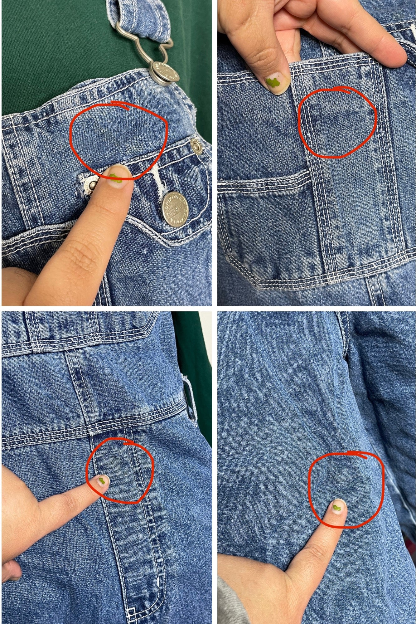 Vintage Light Wash Denim Overalls sz L