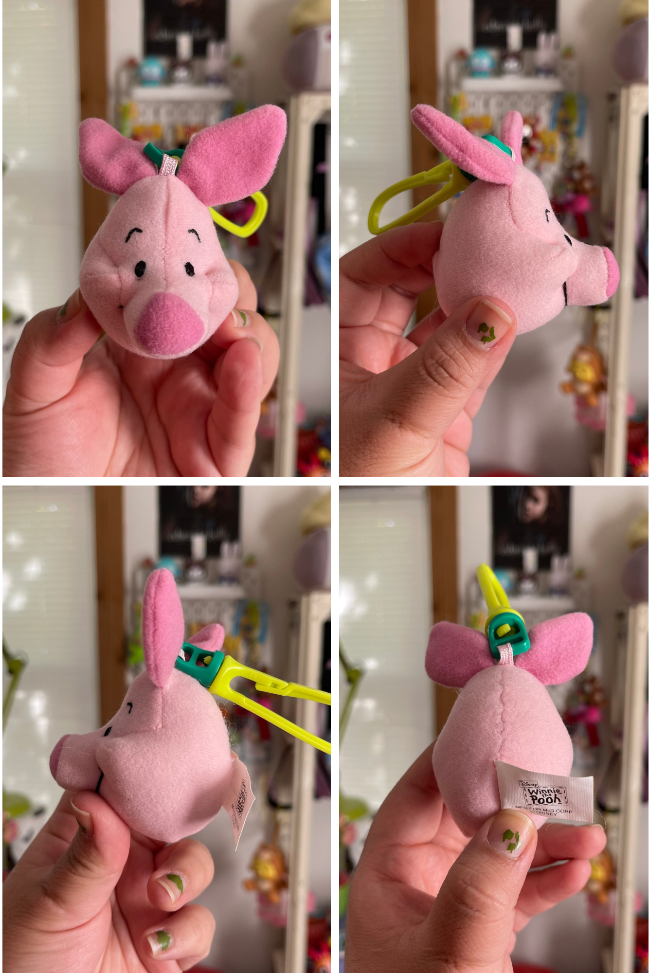 90s Piglet Plush Keychain