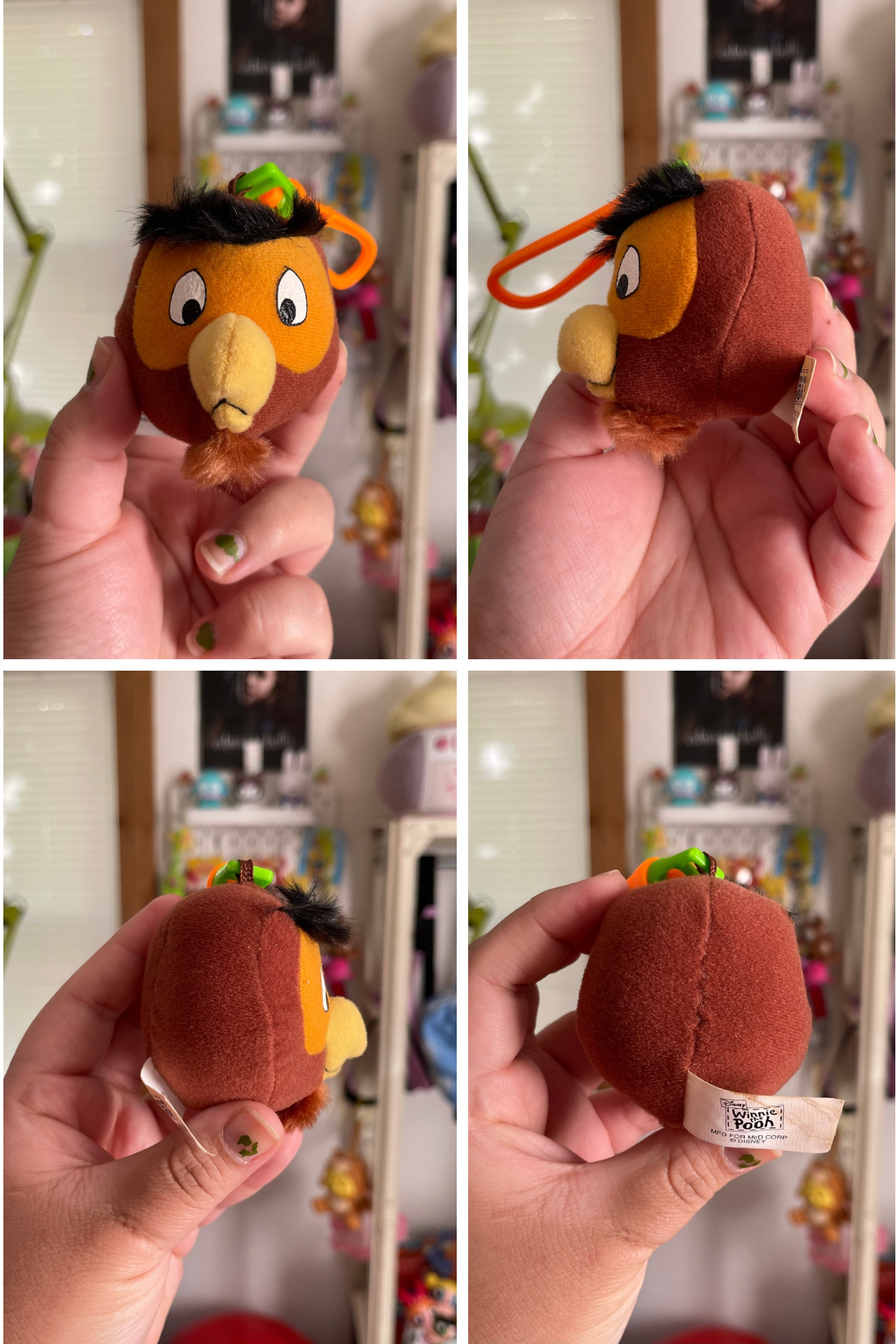 90s Owl Plush Keychain