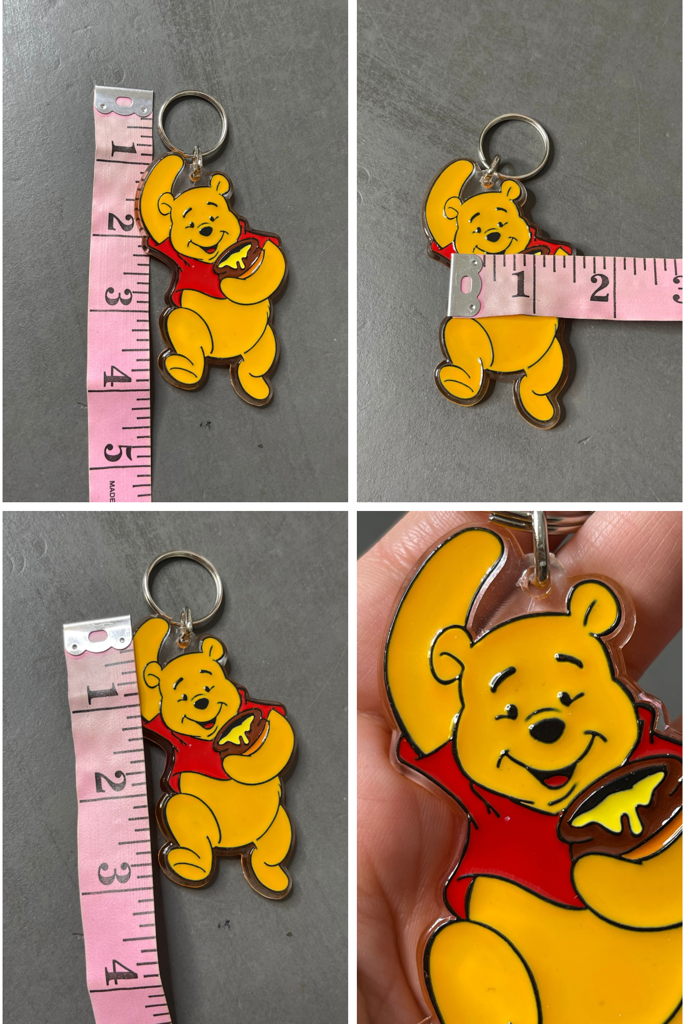 Vintage Acrylic Pooh keychain
