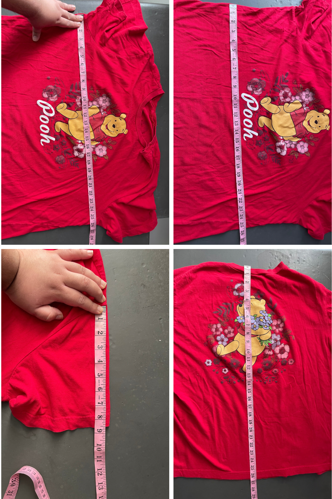 Vintage Winnie The Pooh Red Graphic Tee sz XXL