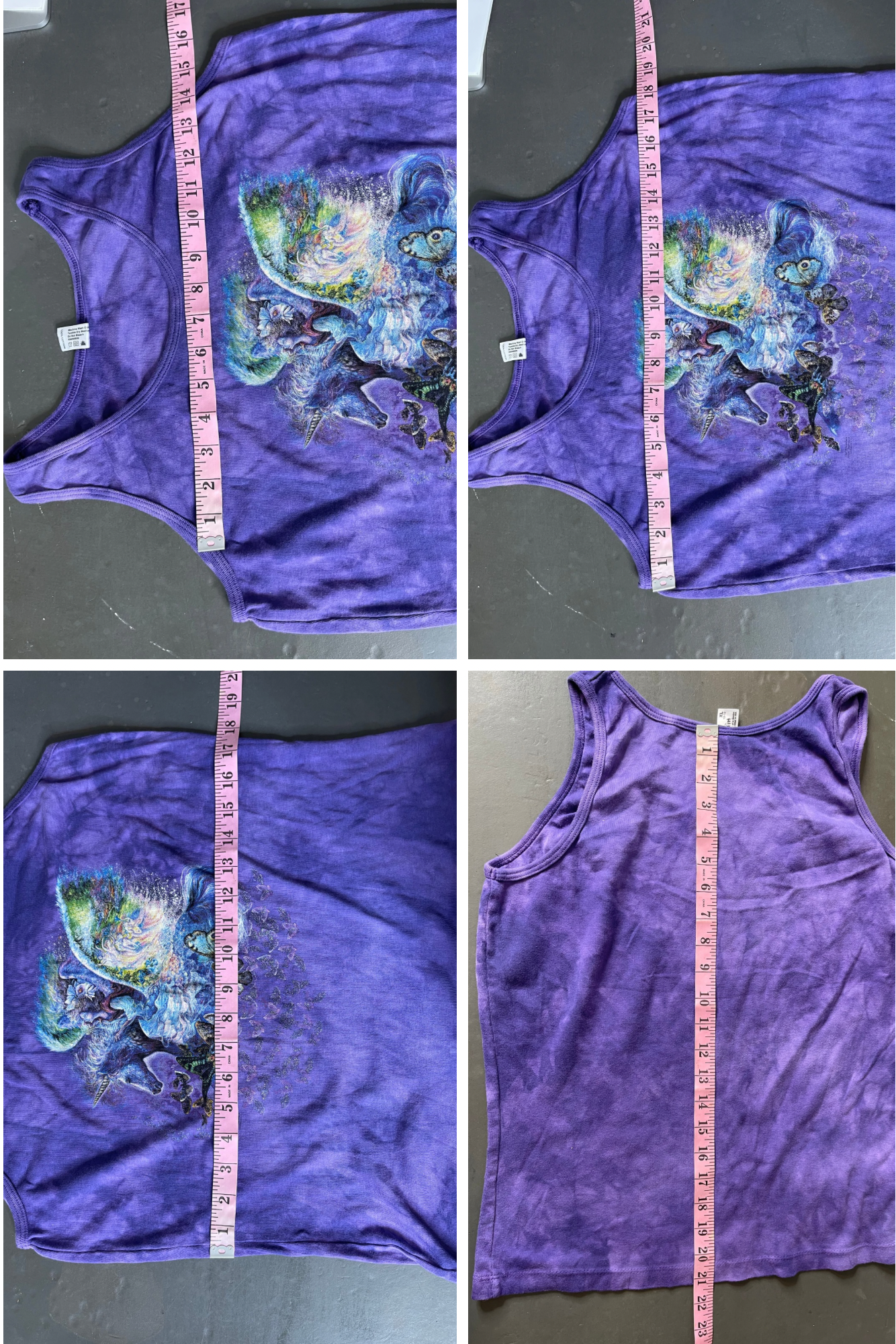 Y2K Unicorn fairy graphic tank top sz XL