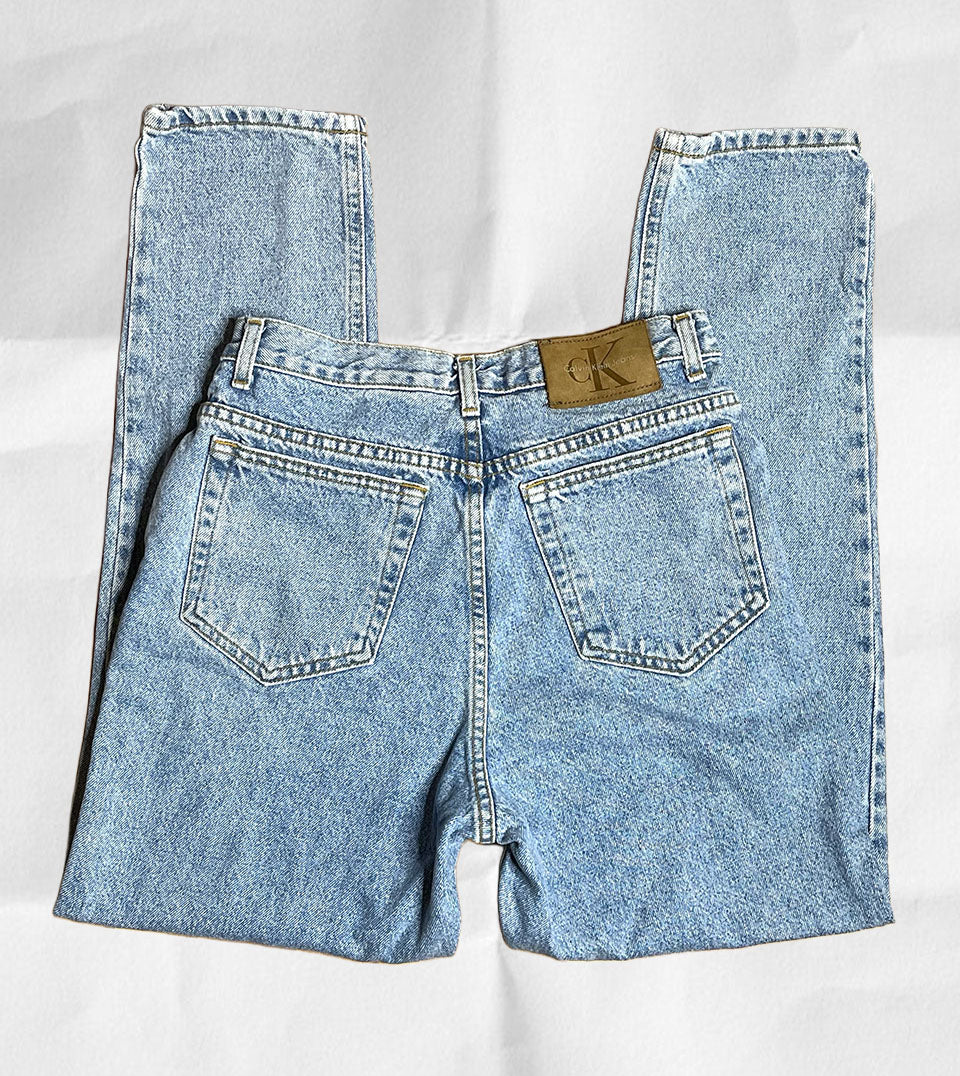 Vintage Calvin Klein Light Wash Denim Jeans Sz 12 28in