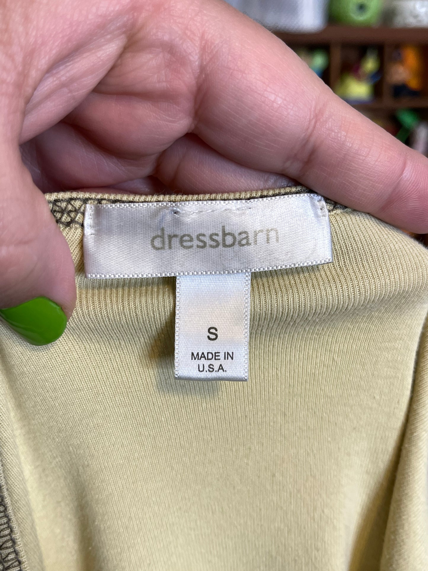 2000s Green Cafe Rose Graphic Top Sz S