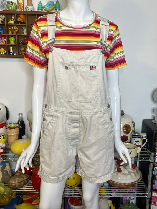 2000s Ralph Lauren Polo Beige Cream Khaki Overalls Sz L