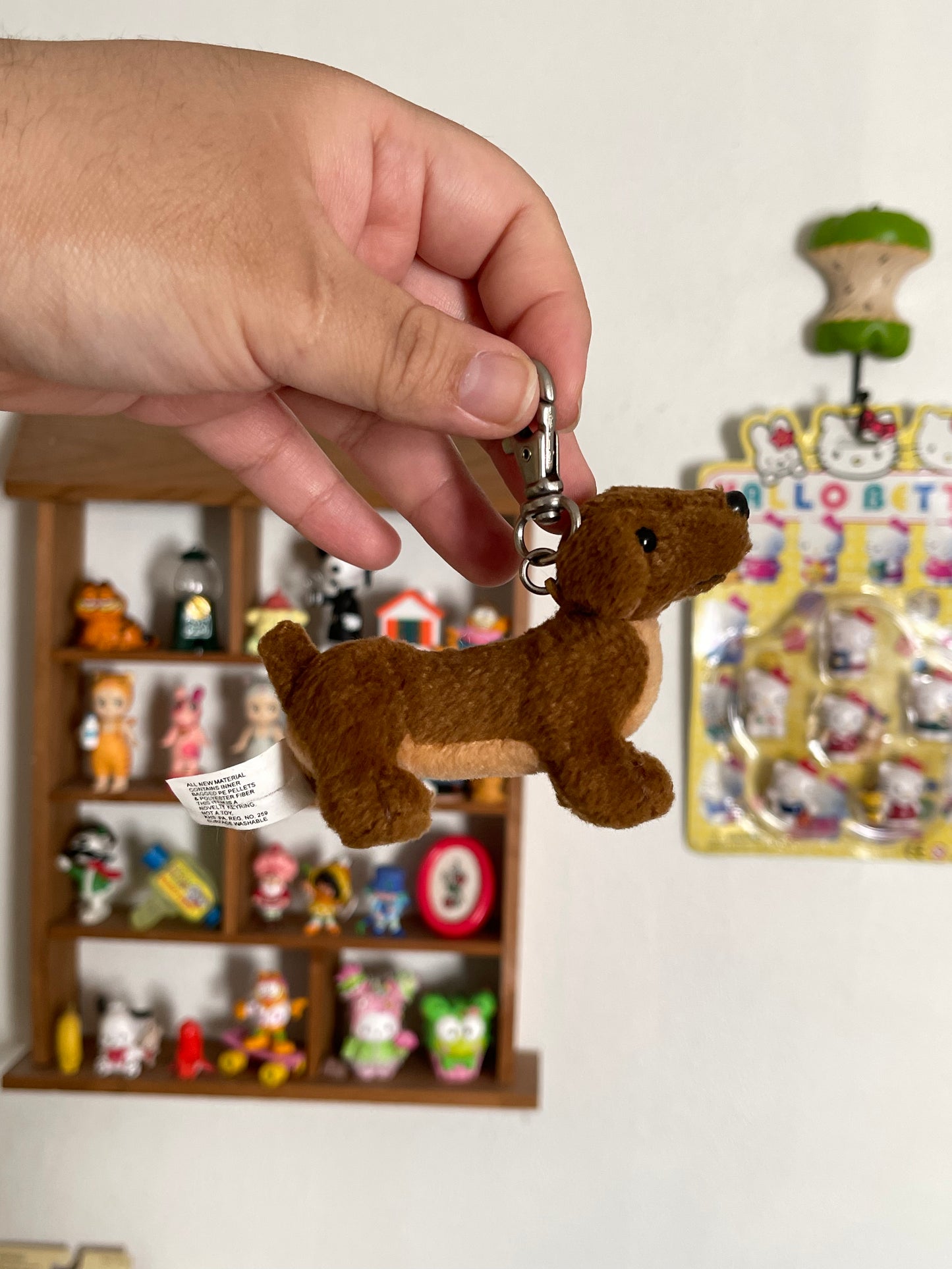 2000s Dachshund Mini Plush Keychain