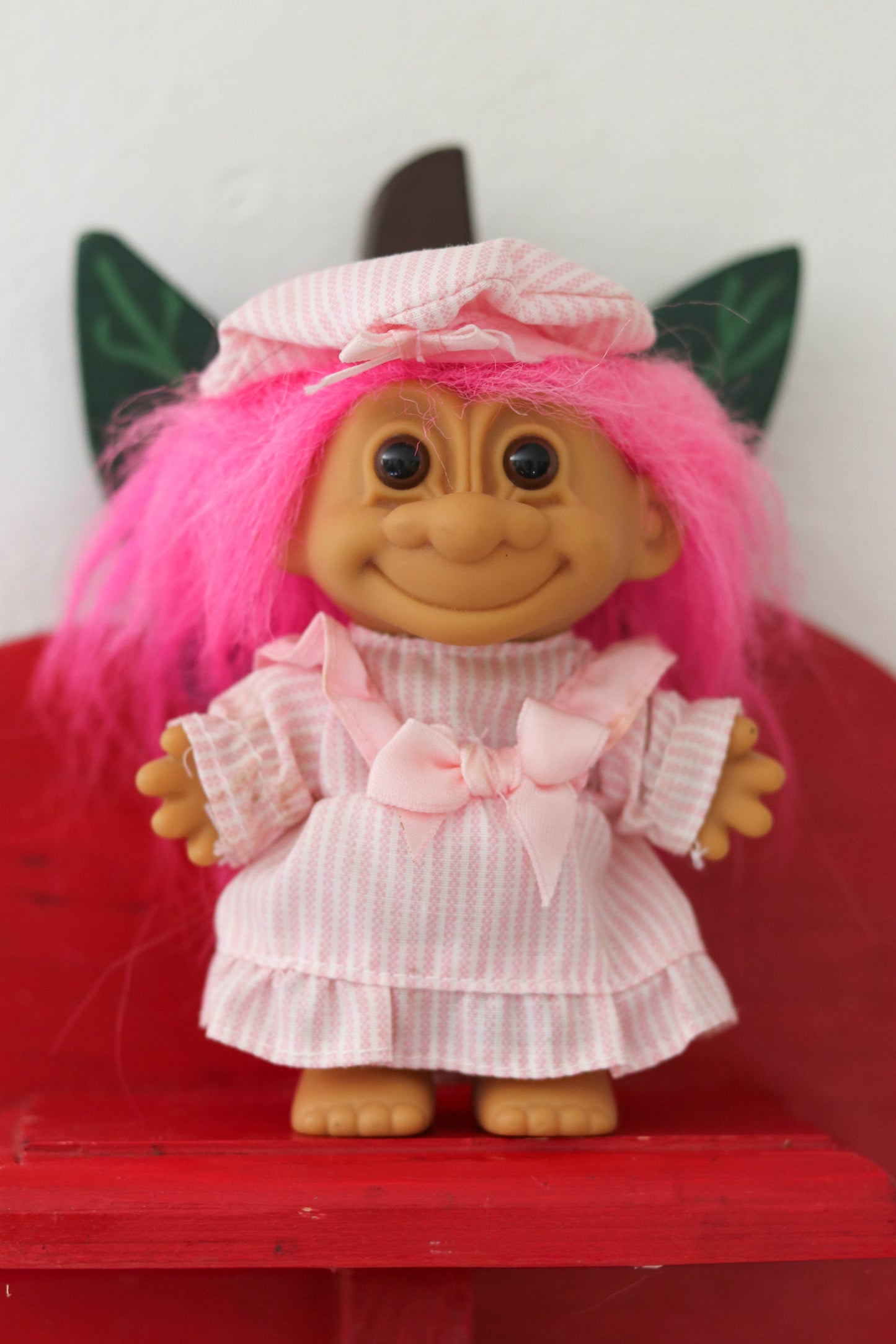 Vintage Pink Girl Bedtime Troll