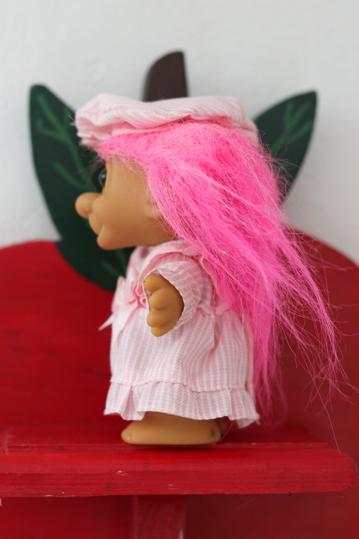 Vintage Pink Girl Bedtime Troll