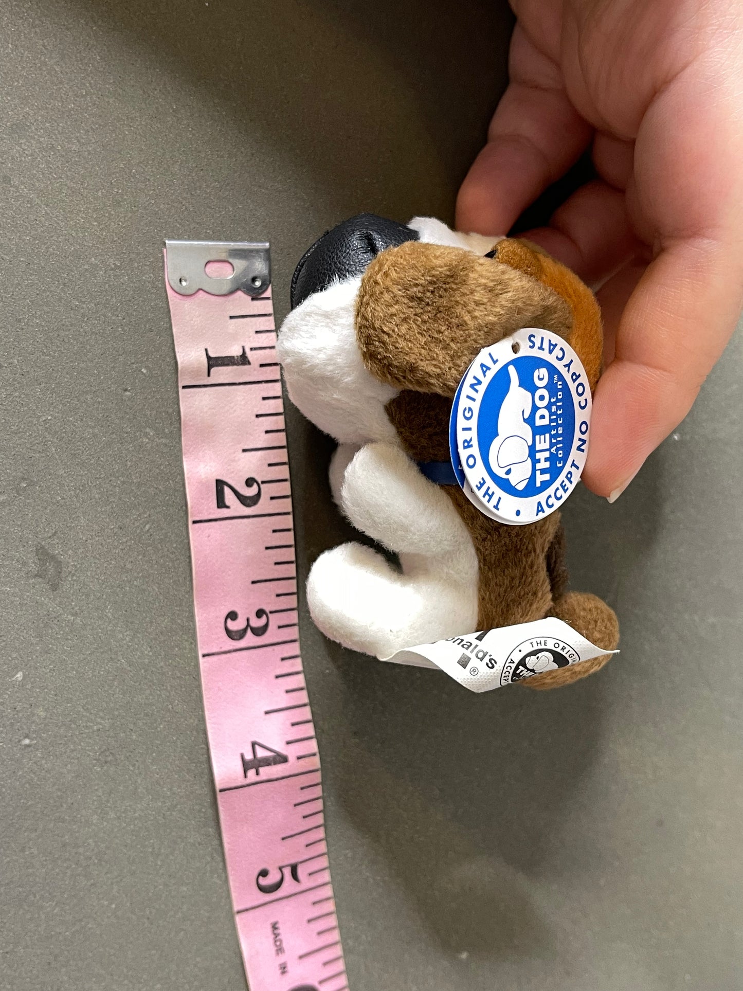 2000s THE DOG Beagle Mini Plush Upcycled Keychain