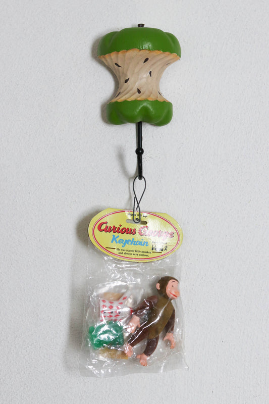 Vintage 90s Curious George Display Keychain (READ)