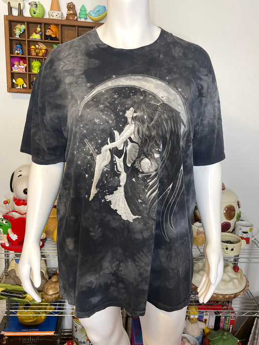 2000s Stargazer Onyx Angel Fairy Tie-dye Graphic Tee Sz XXL