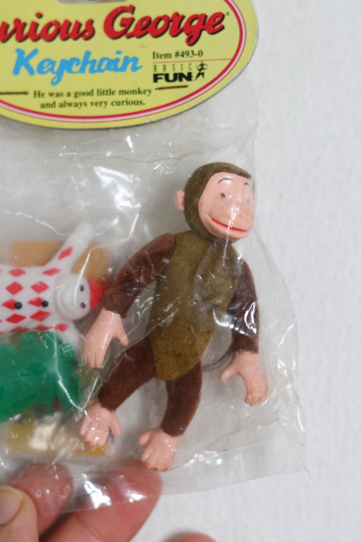 Vintage 90s Curious George Display Keychain (READ)