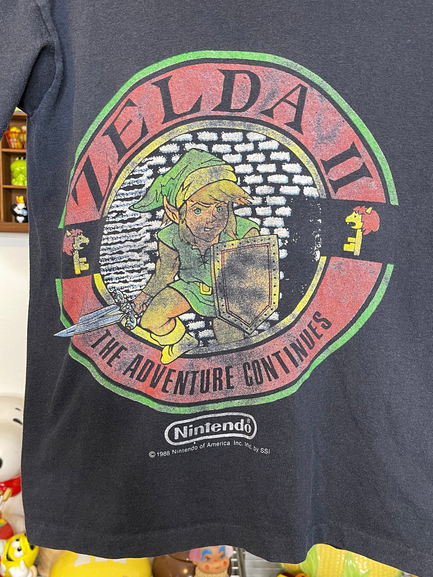 Vintage 80s Legend Of Zelda 2 Link Graphic Tee Sz YOUTH M