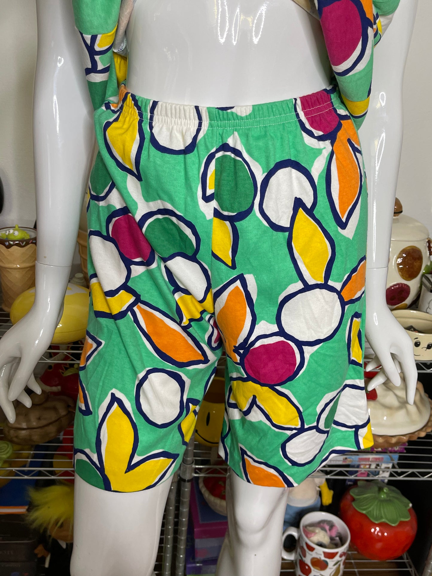 Vintage Funky Retro Teal Green 2Pc Set Sz M