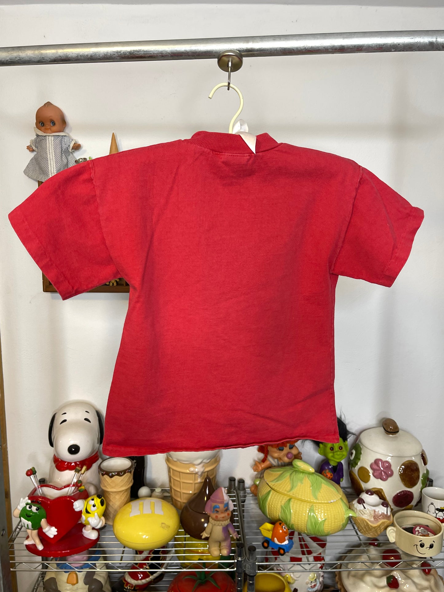 Vintage Red Snoopy Tennis Kids Graphic Tee Sz 6