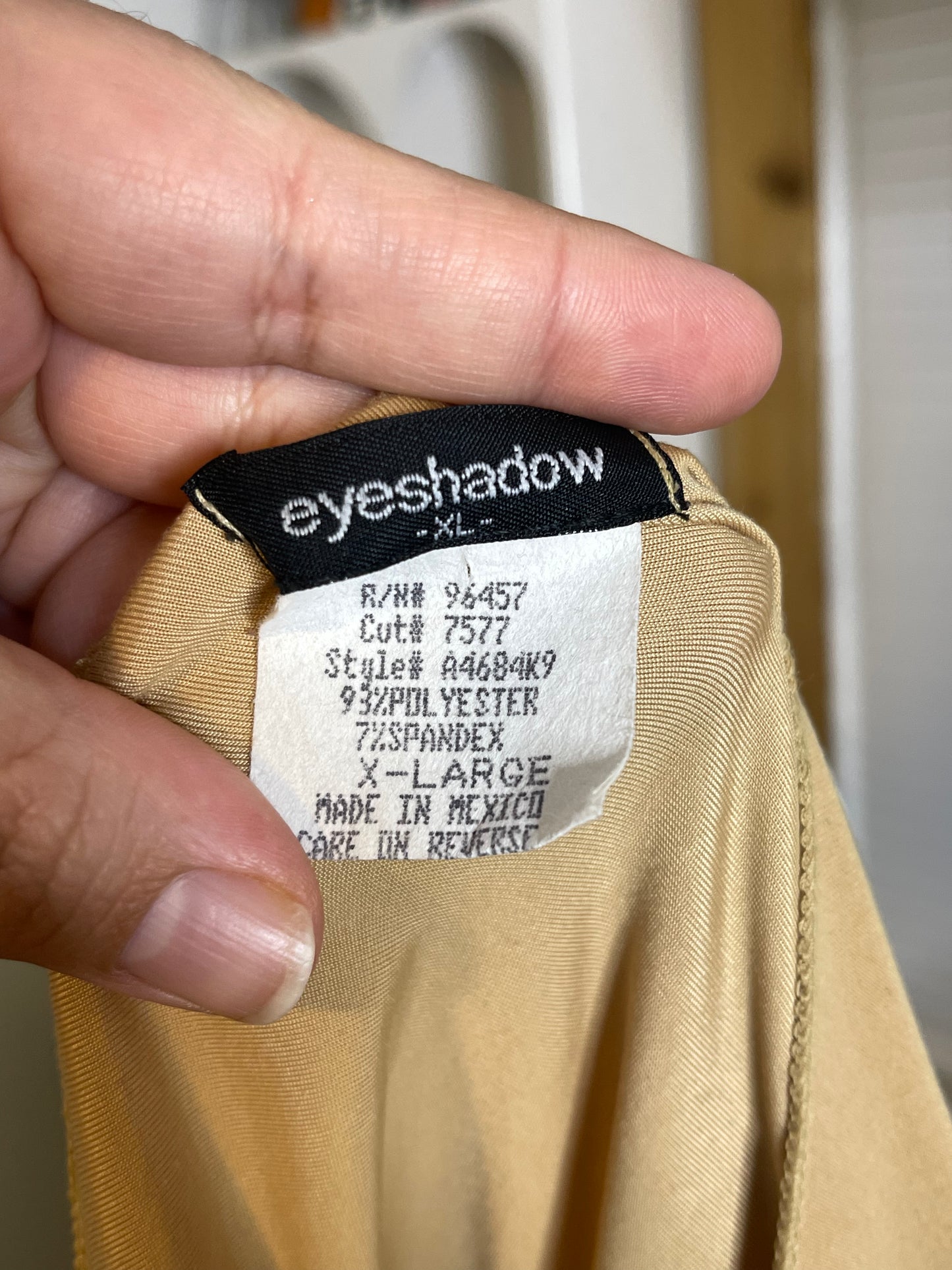 2000s Tan Boho Fairy Bell Sleeve Style Top Sz L