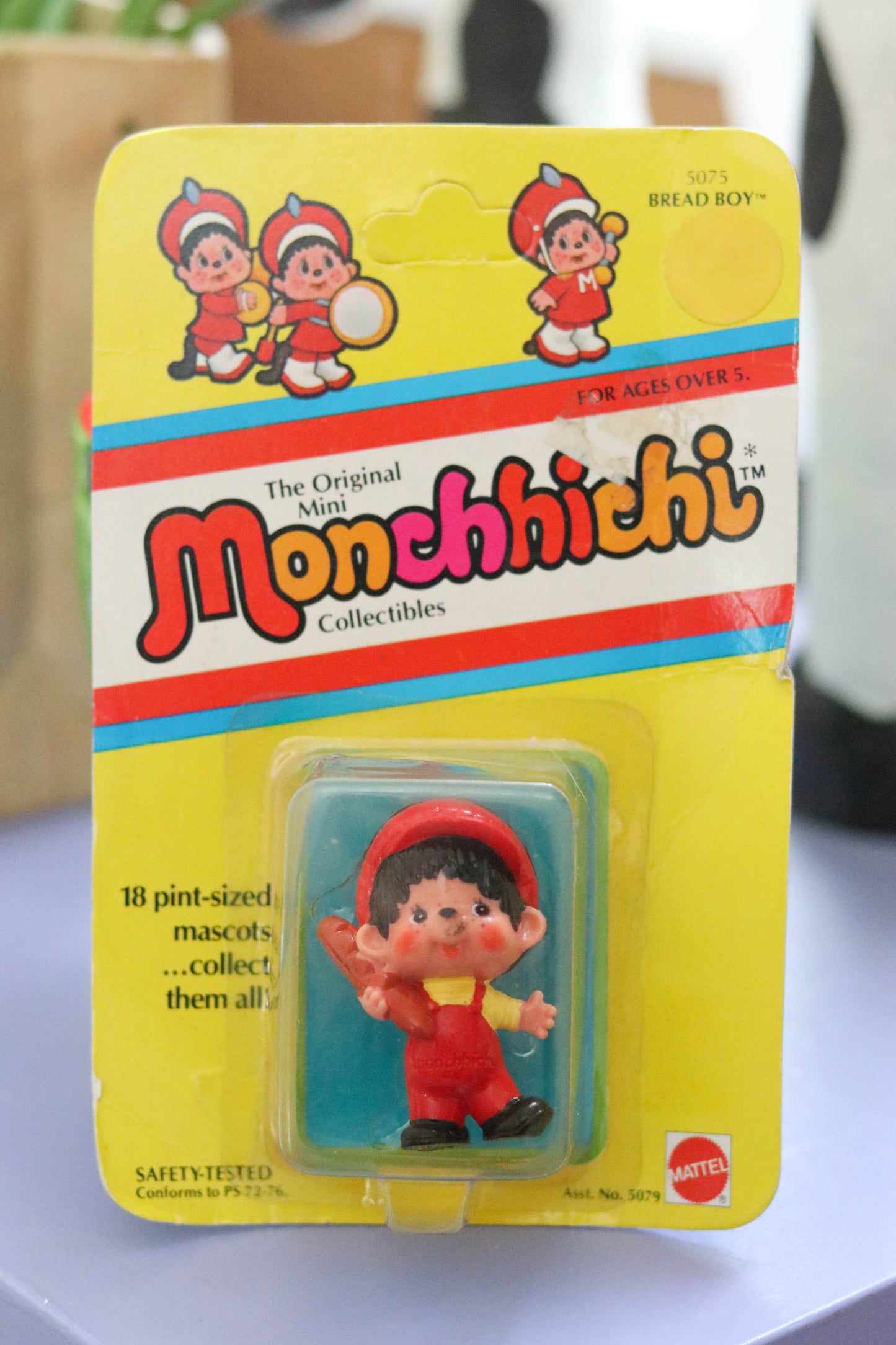 Vintage 80s Deadstock Monchhichi Collectible Trinket (Bread Boy)