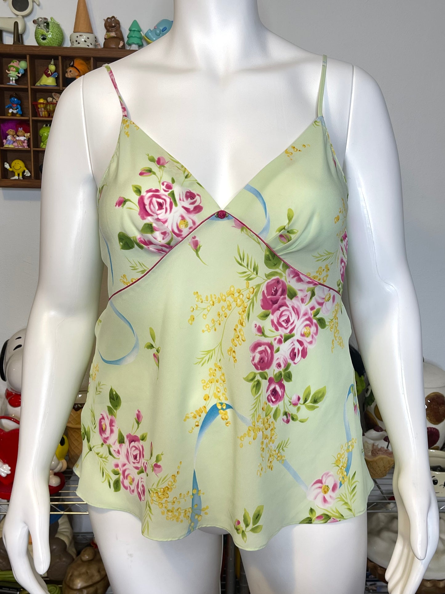 Vintage 2000s Oscar De La Renta Floral Print Camisole Sz XL