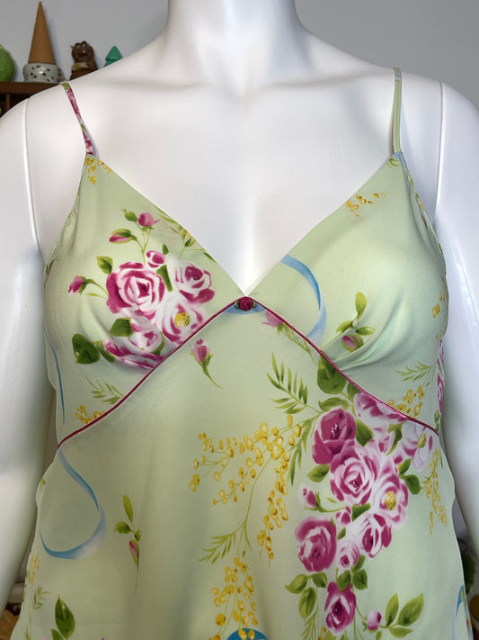 Vintage 2000s Oscar De La Renta Floral Print Camisole Sz XL