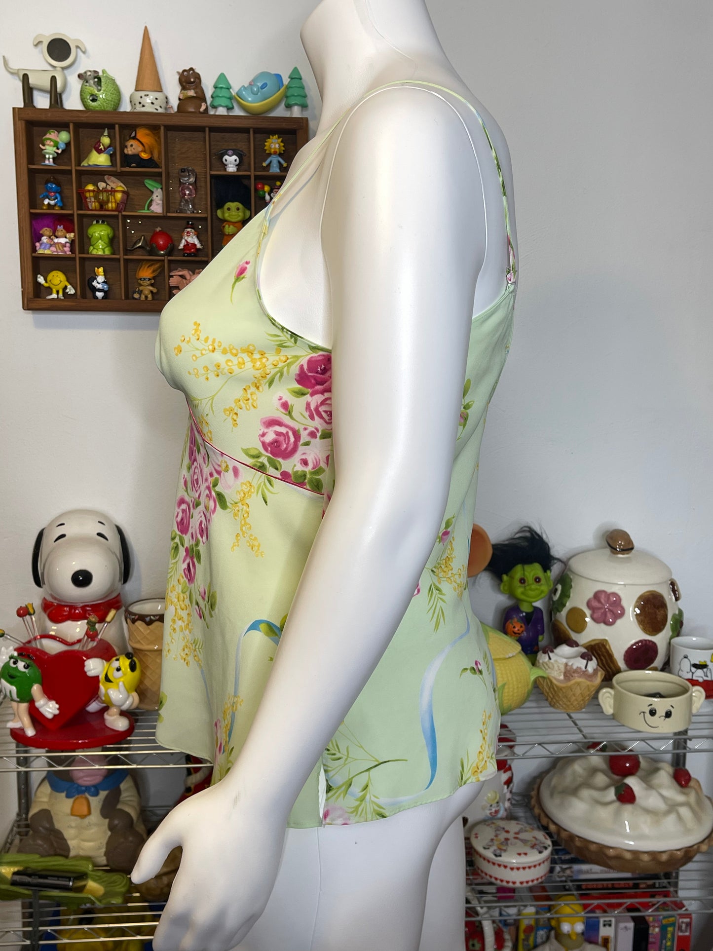 Vintage 2000s Oscar De La Renta Floral Print Camisole Sz XL