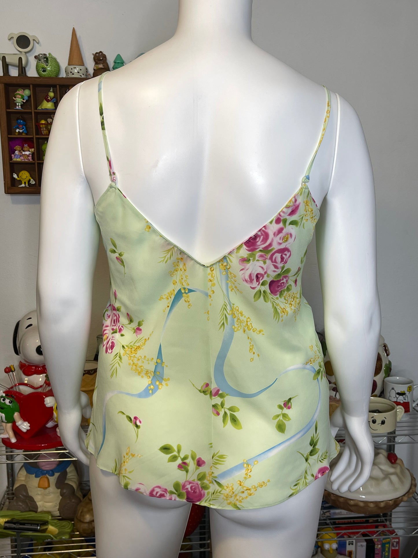 Vintage 2000s Oscar De La Renta Floral Print Camisole Sz XL