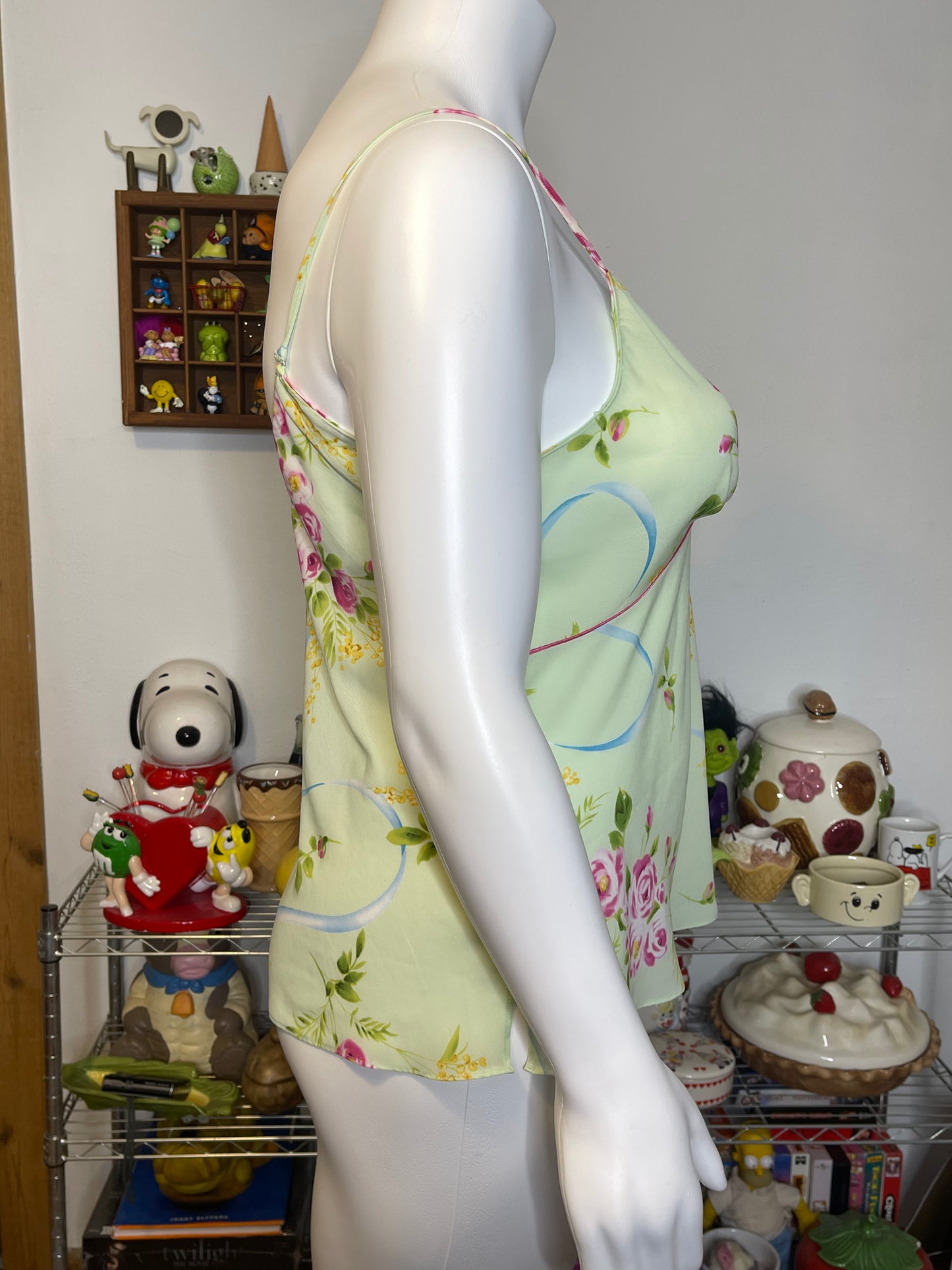 Vintage 2000s Oscar De La Renta Floral Print Camisole Sz XL
