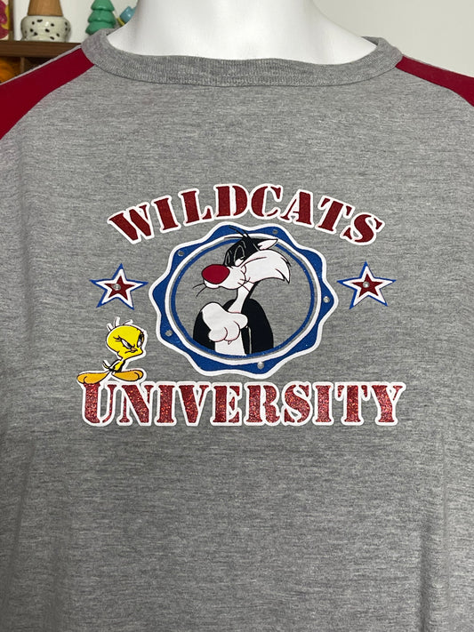 Vintage Looney Tunes Wildcats University Tee Size XXL/2X