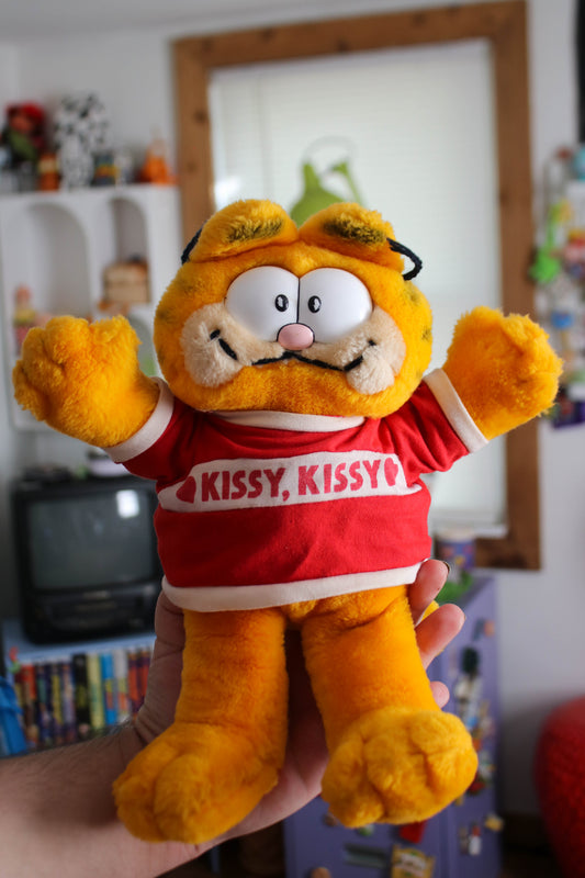 Vintage 80s Kissy Kissy Garfield Plush