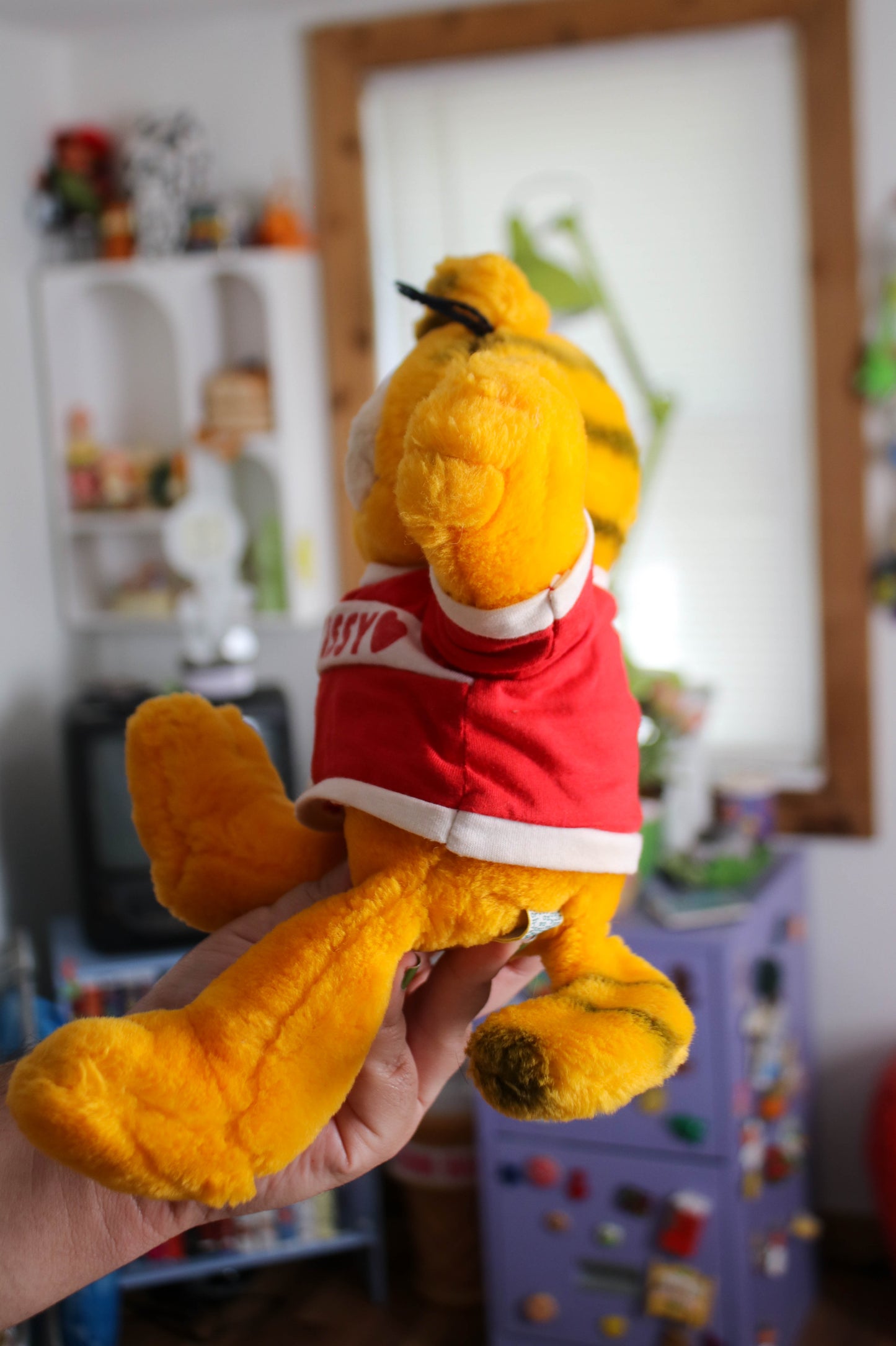 Vintage 80s Kissy Kissy Garfield Plush
