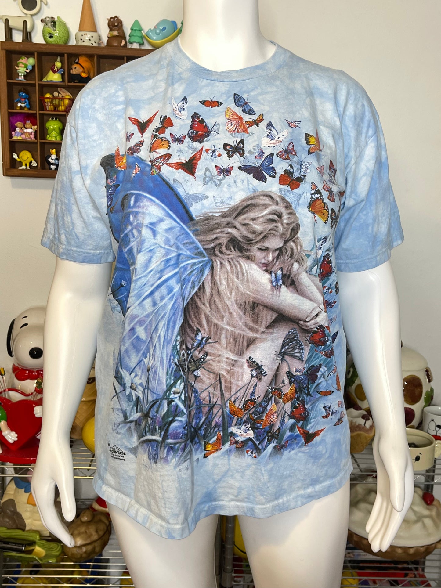 Vintage 2000s Field Of Dreams Butterfly Fairy Tie-dye Graphic Tee Sz XL