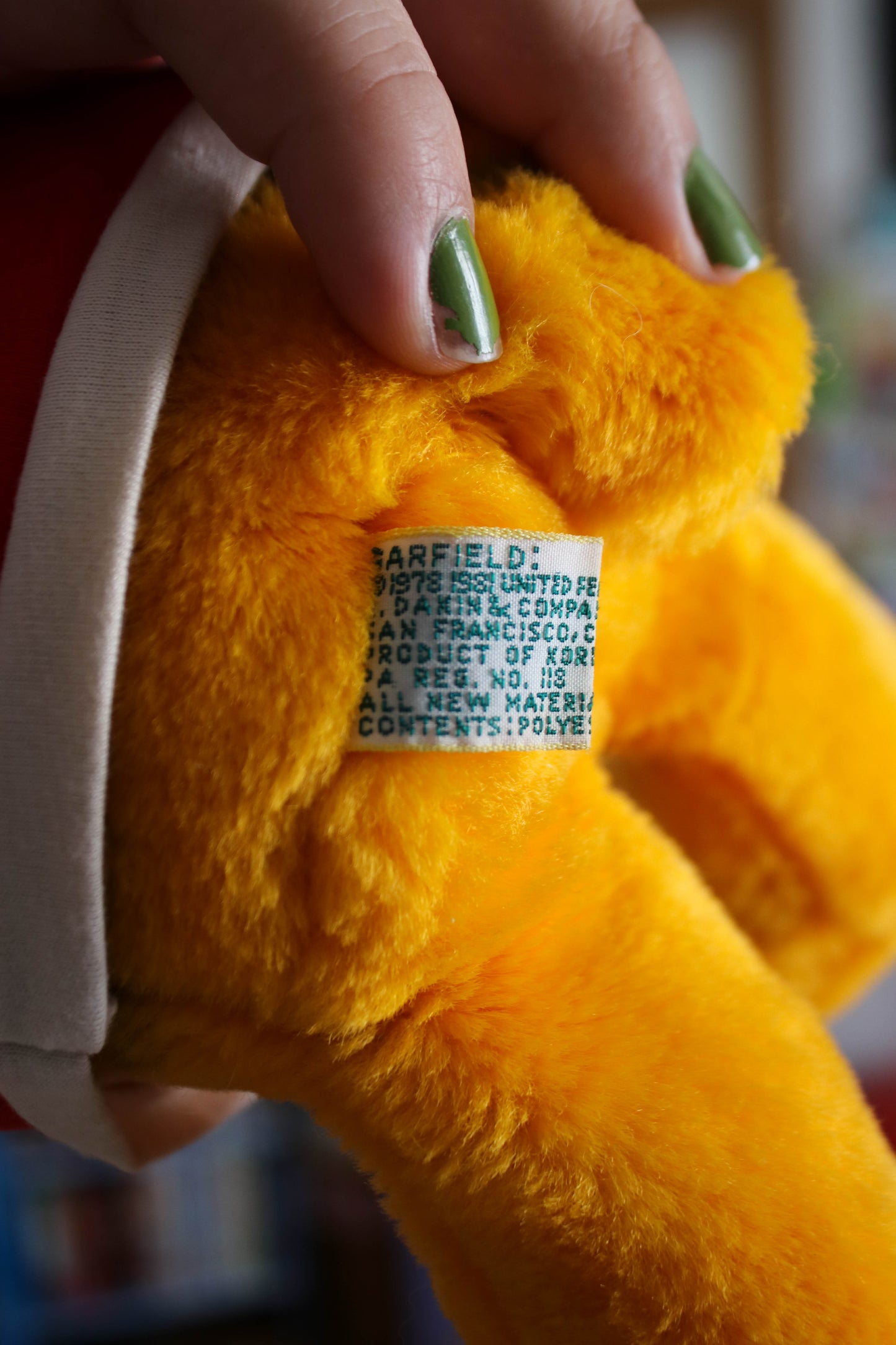 Vintage 80s Kissy Kissy Garfield Plush