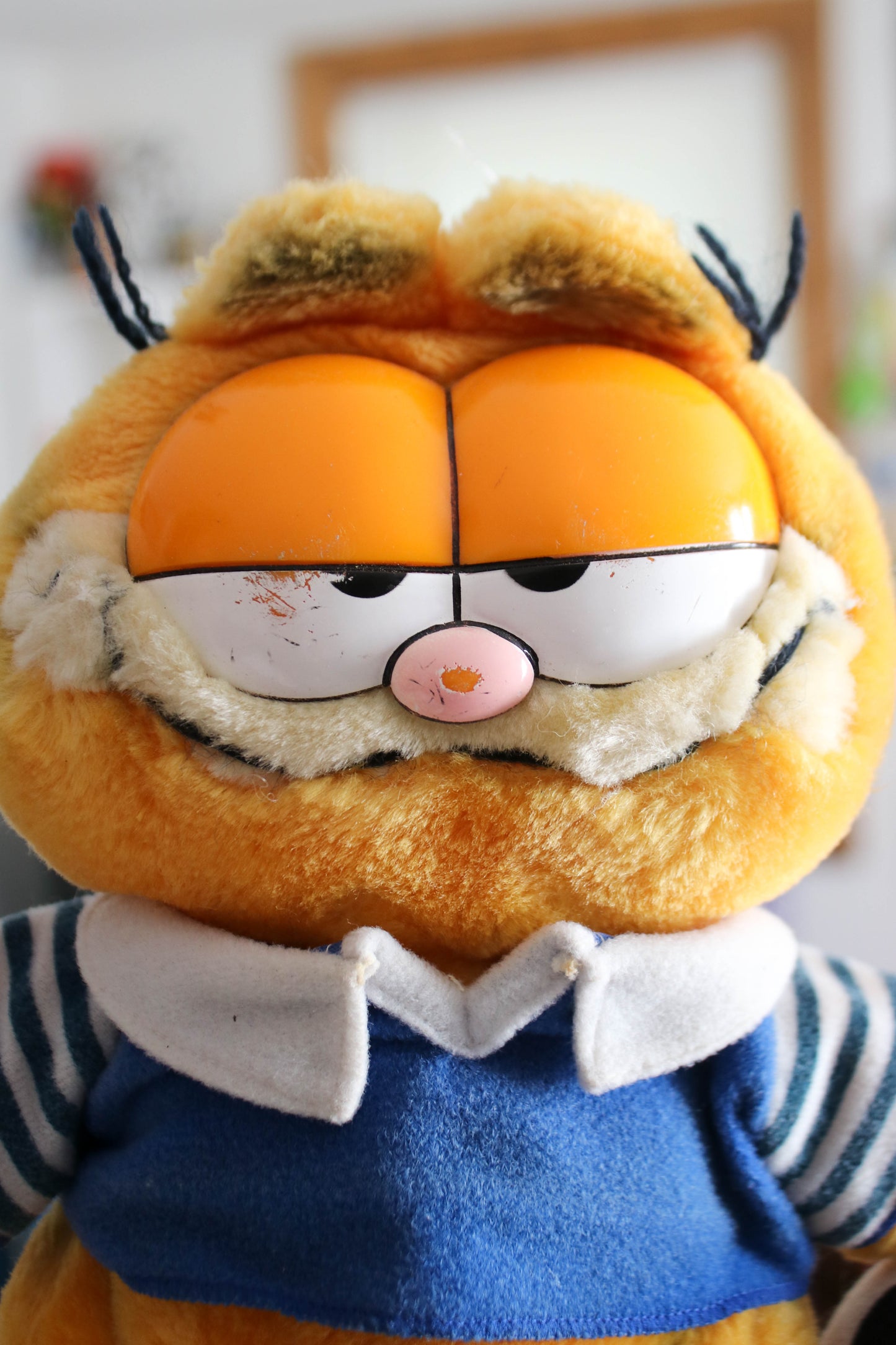 Vintage 80s Soccer Player Garfield Plush