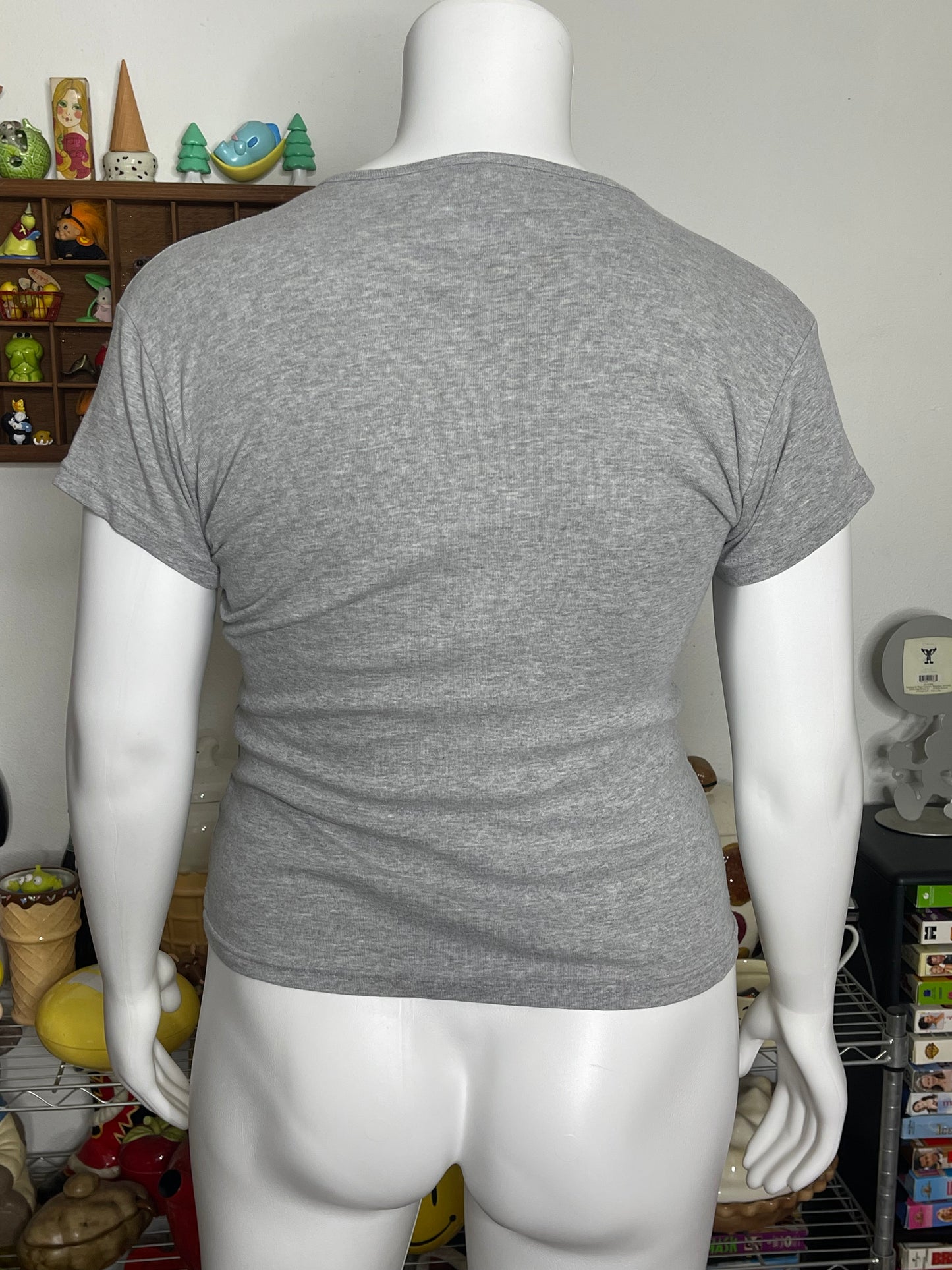 2000s Gray Reebok Sport Baby Tee Sz XL