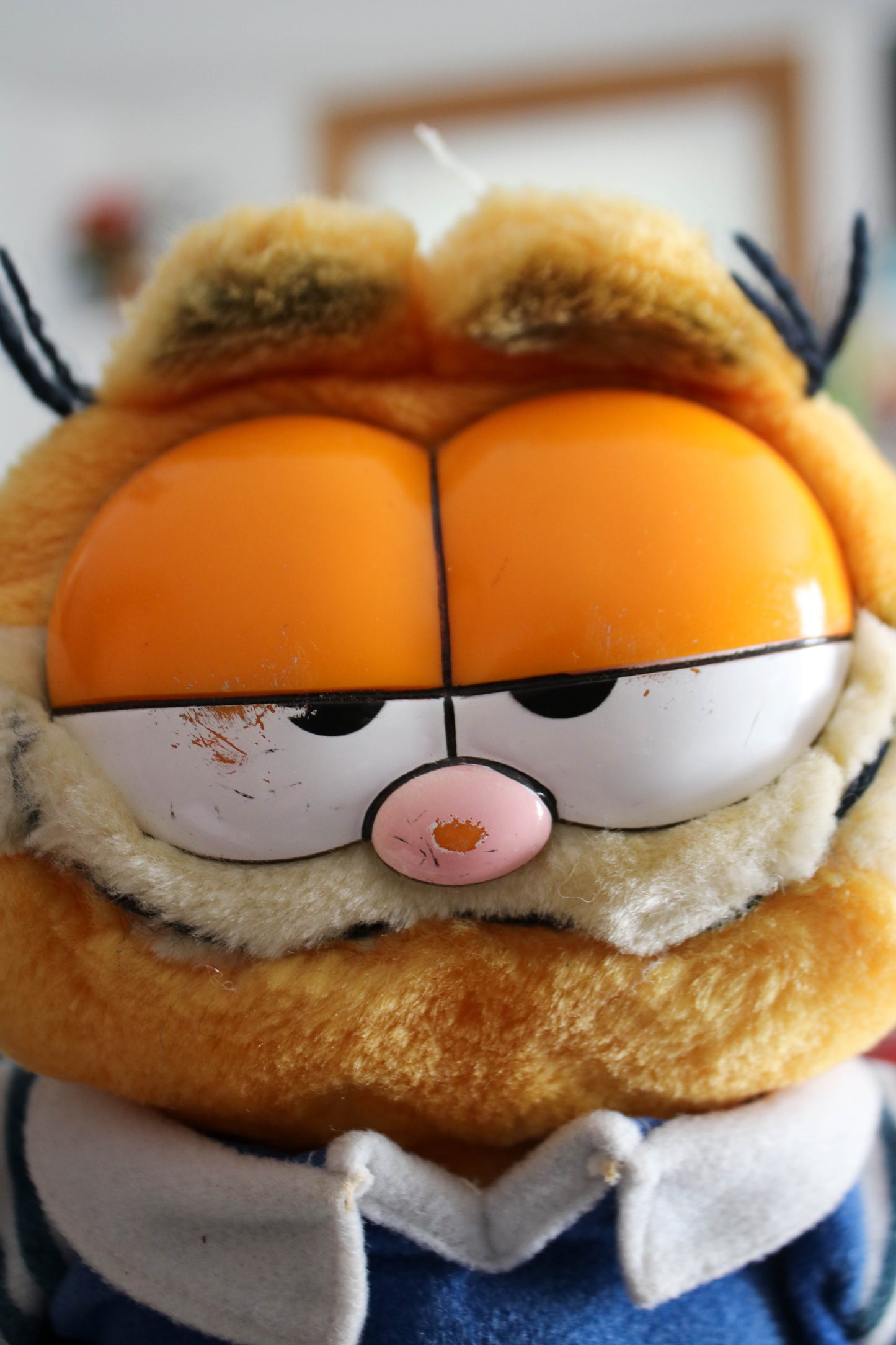 Vintage 80s Soccer Player Garfield Plush