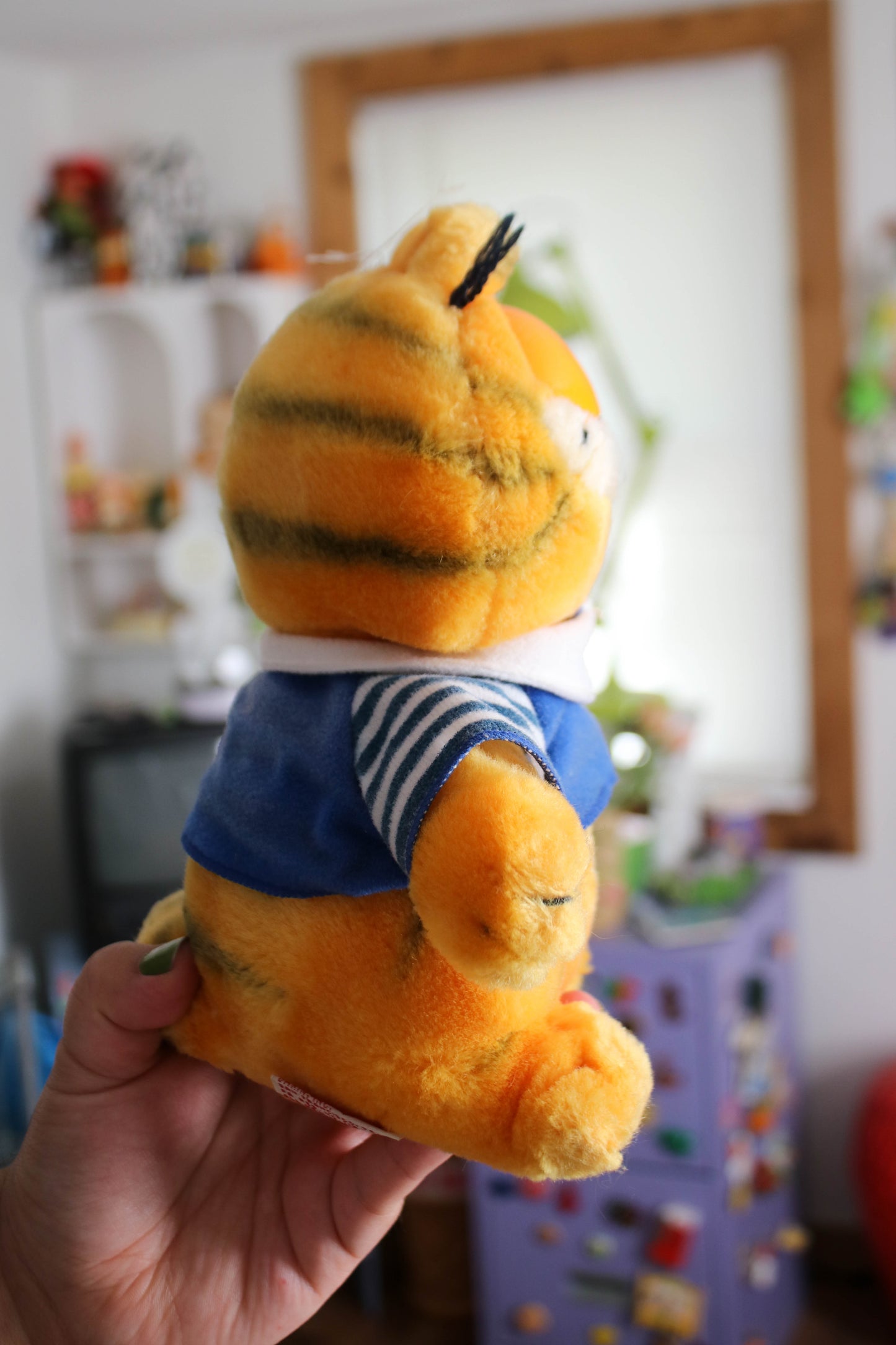 Vintage 80s Soccer Player Garfield Plush