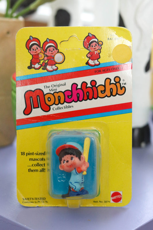 Vintage 80s Deadstock Monchhichi Collectible Trinket (Batter B)