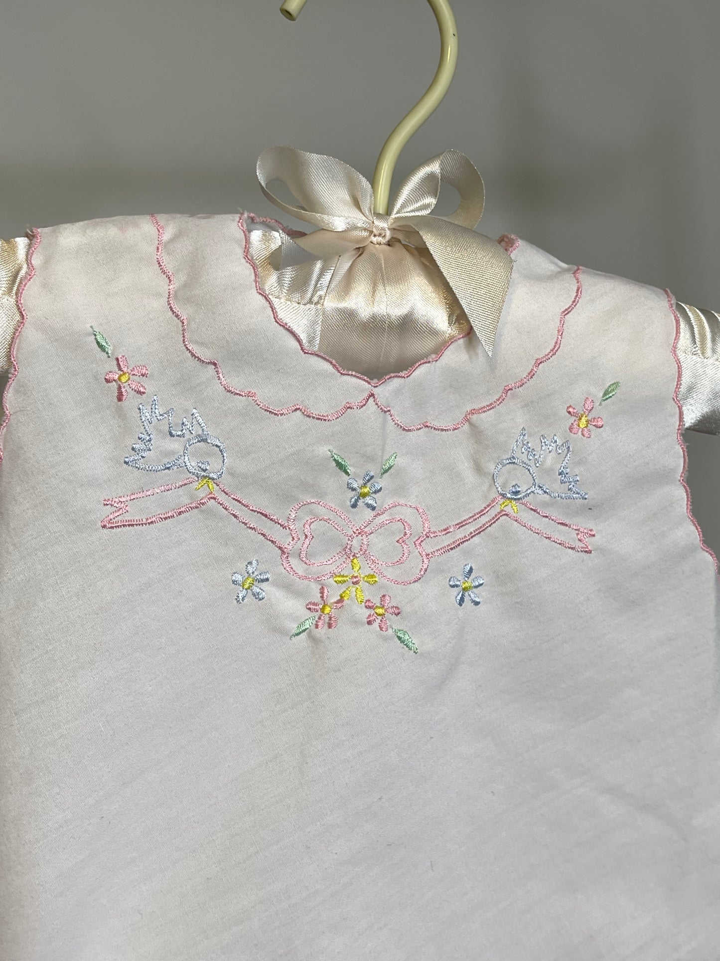Vintage Sheer Embroidered Spring Bow Bird Top/Dress Sz INF