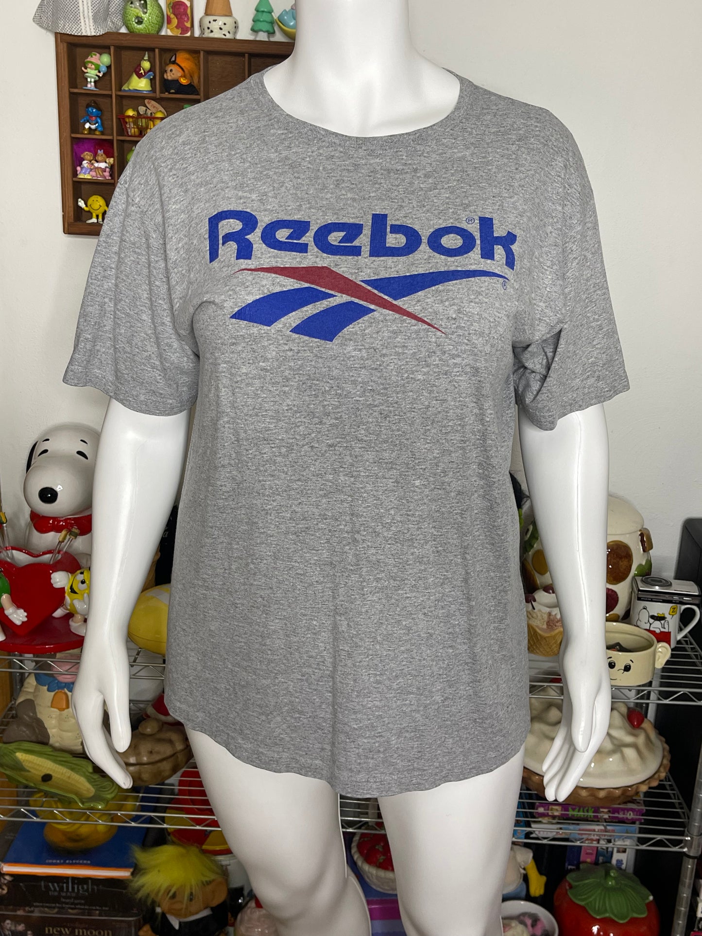 Vintage Gray Reebok Graphic Oversized Tee Sz XL