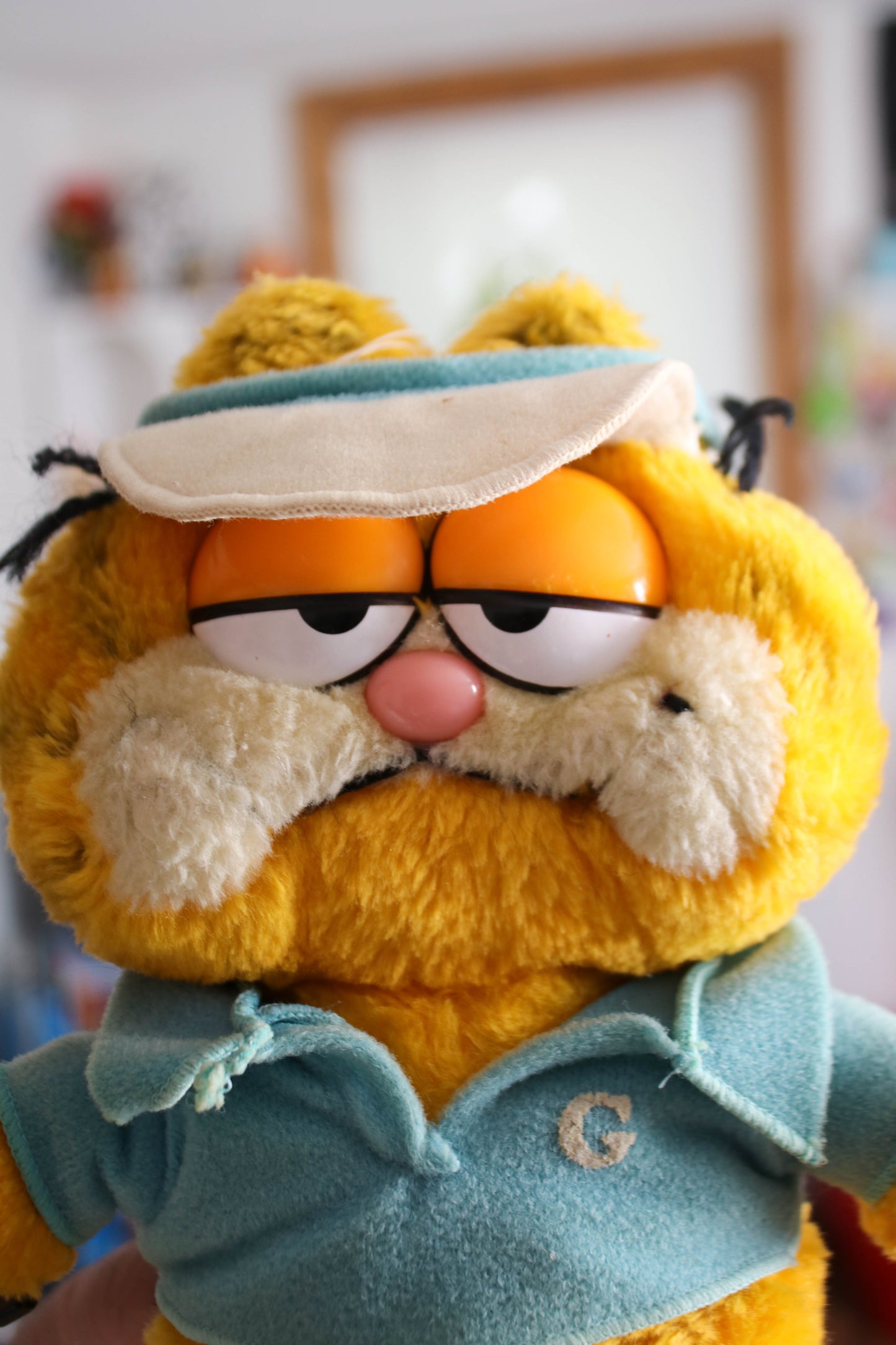 Vintage 80s Garfield Tennis Player Plush