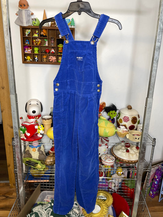 Vintage Blue Oshkosh B'Gosh Corduroy Kid Overalls Sz 12