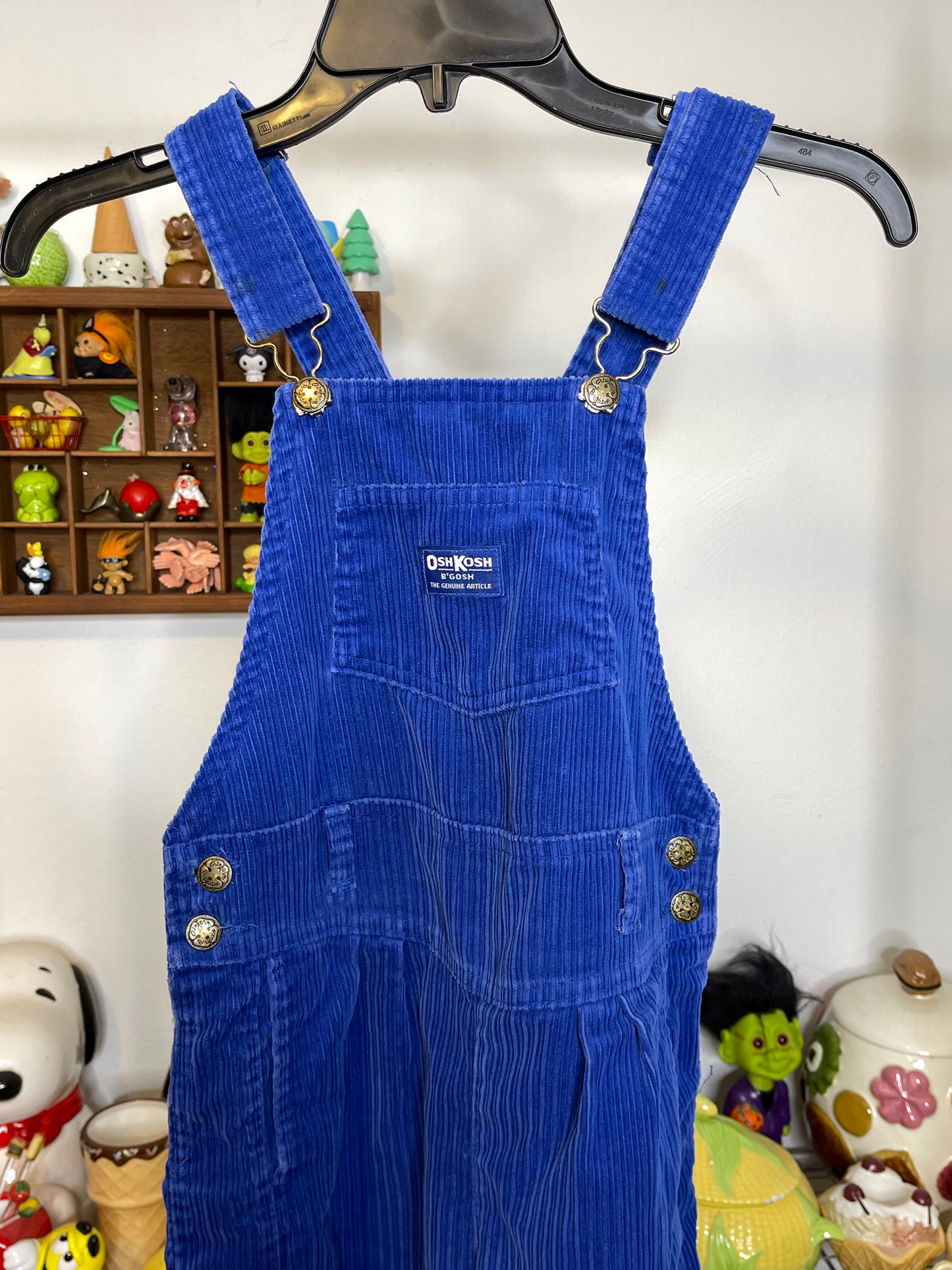 Vintage Blue Oshkosh B'Gosh Corduroy Kid Overalls Sz 12