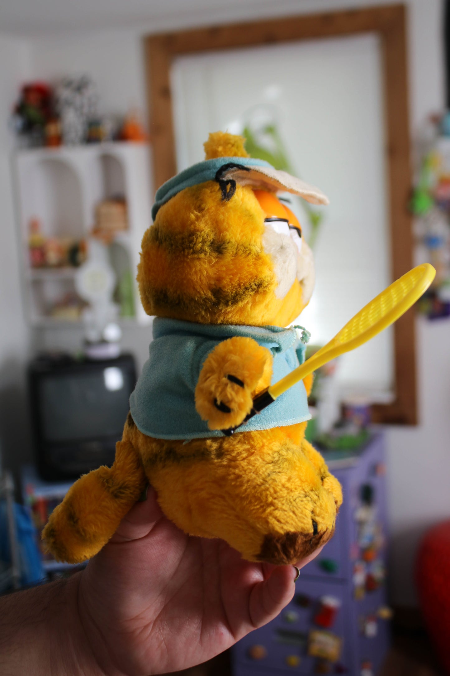Vintage 80s Garfield Tennis Player Plush