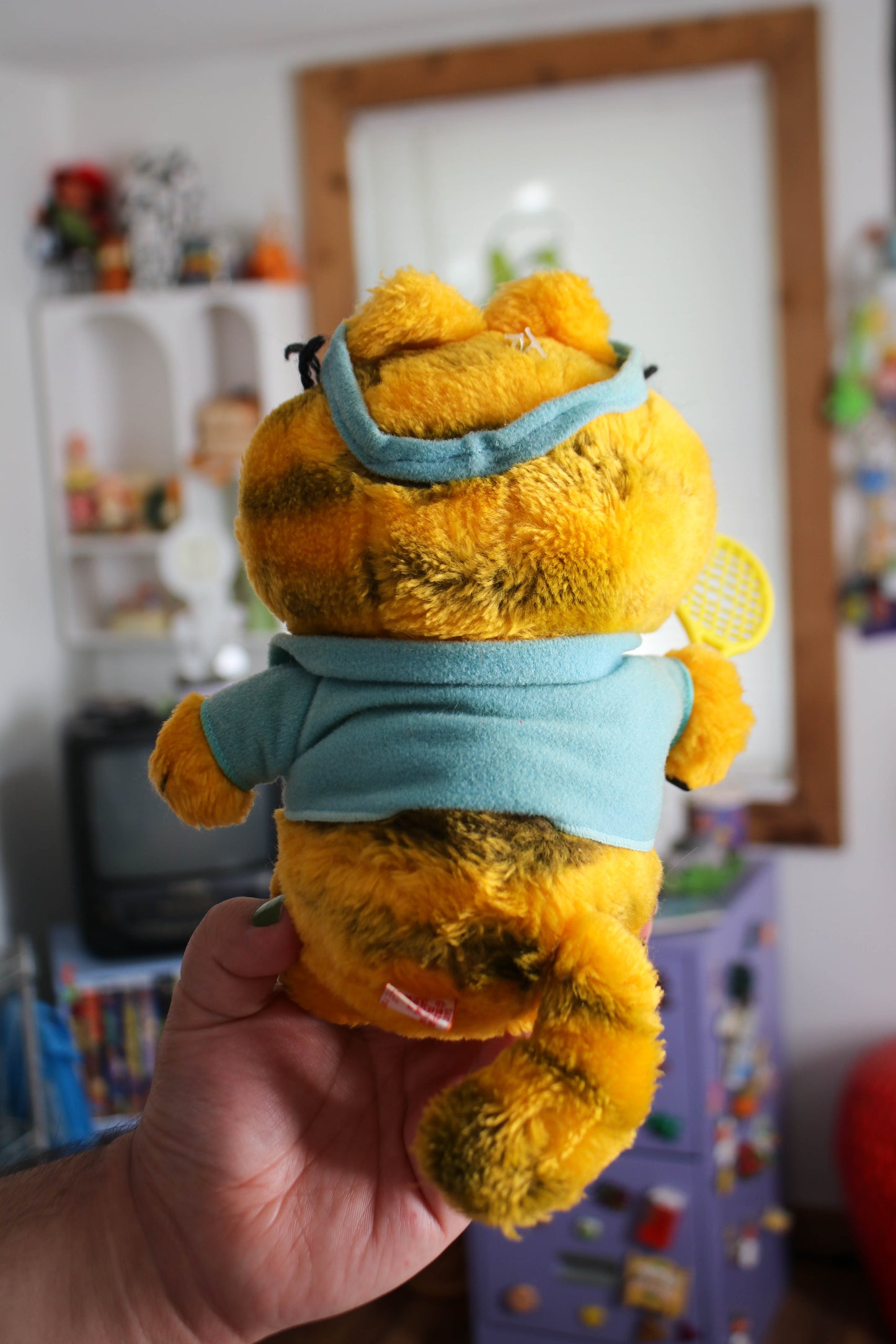 Vintage 80s Garfield Tennis Player Plush