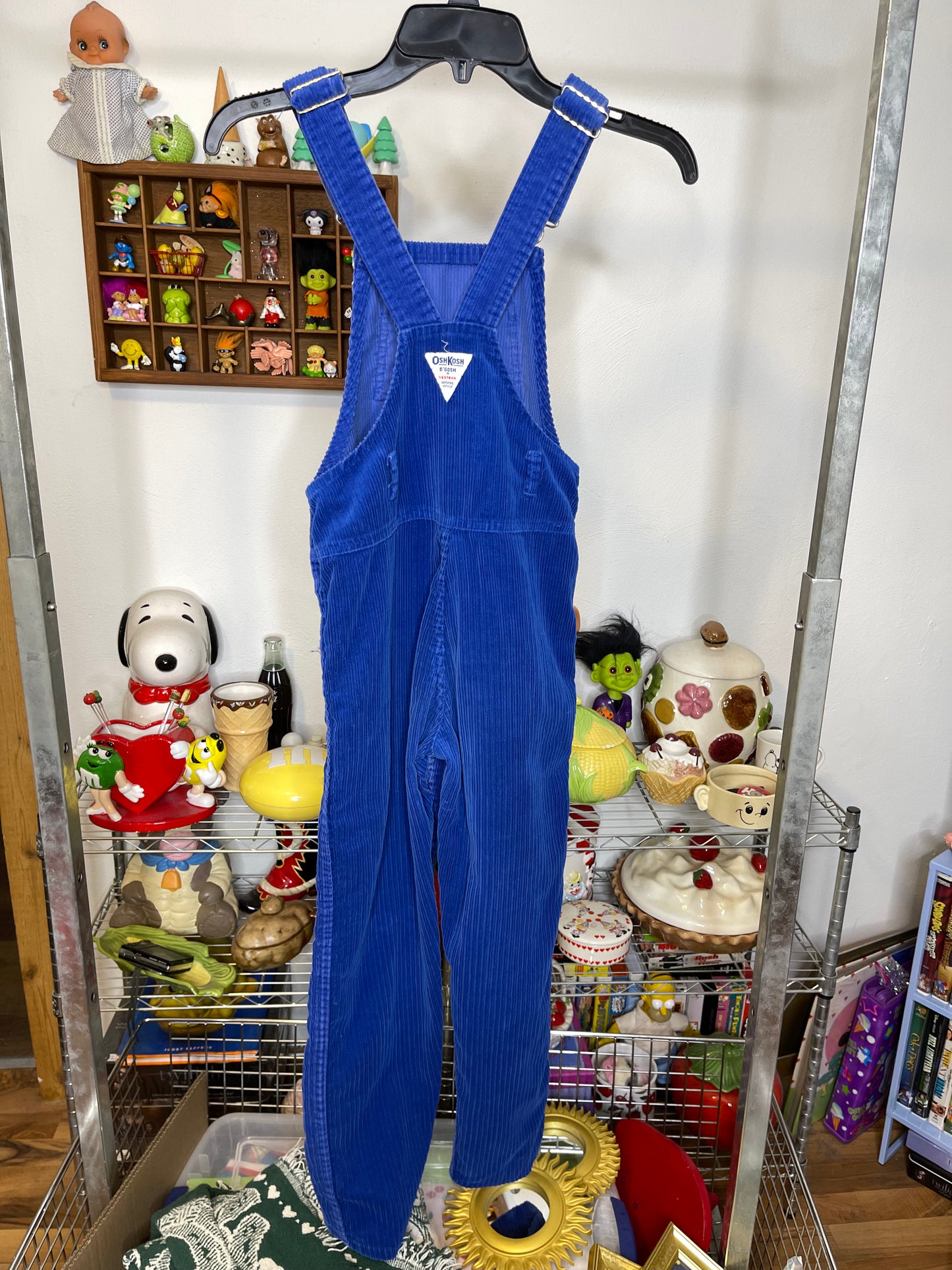 Vintage Blue Oshkosh B'Gosh Corduroy Kid Overalls Sz 12