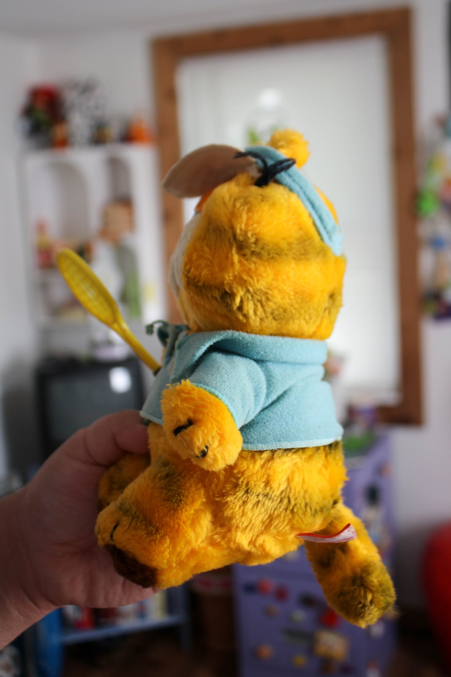 Vintage 80s Garfield Tennis Player Plush