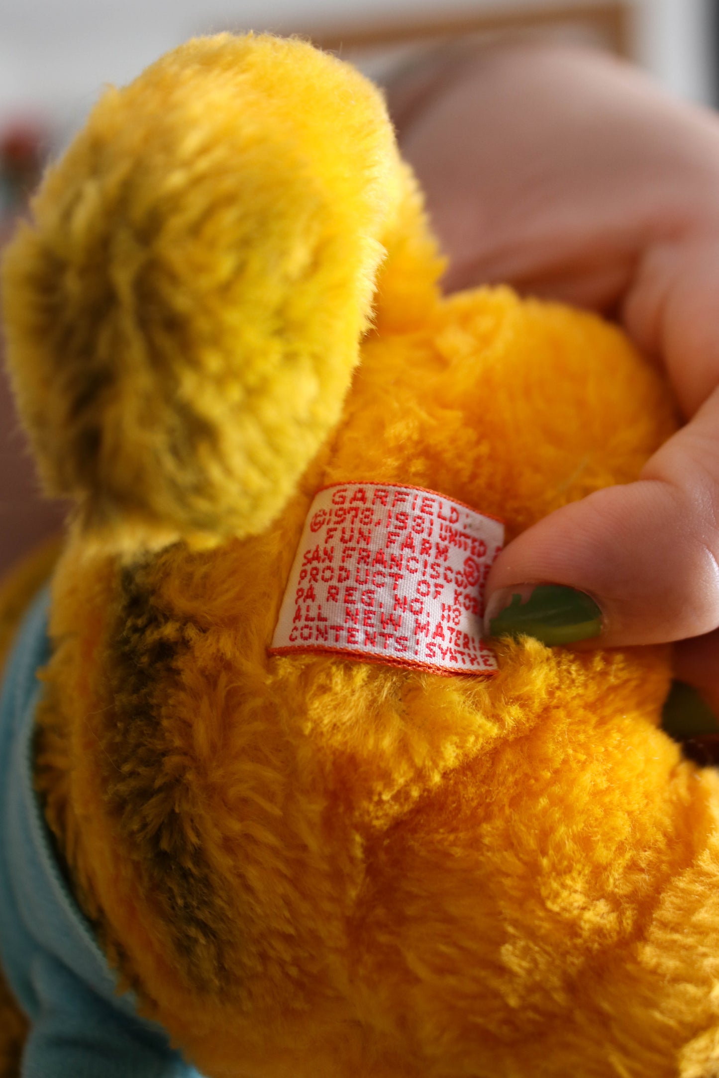 Vintage 80s Garfield Tennis Player Plush