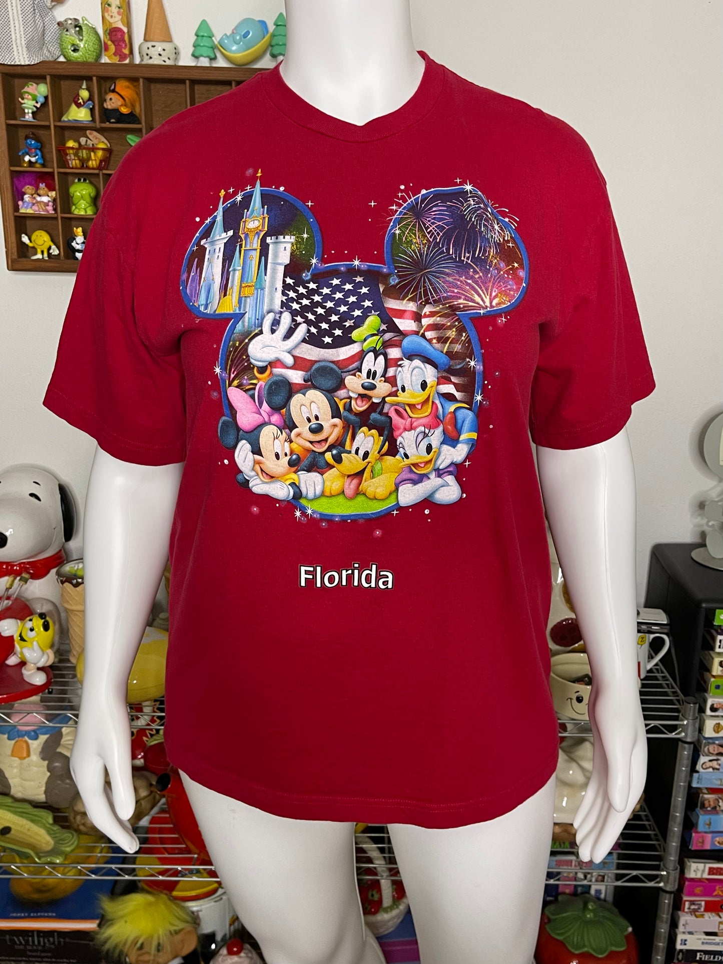 2000s Red Florida Disney Graphic Tee Sz XL