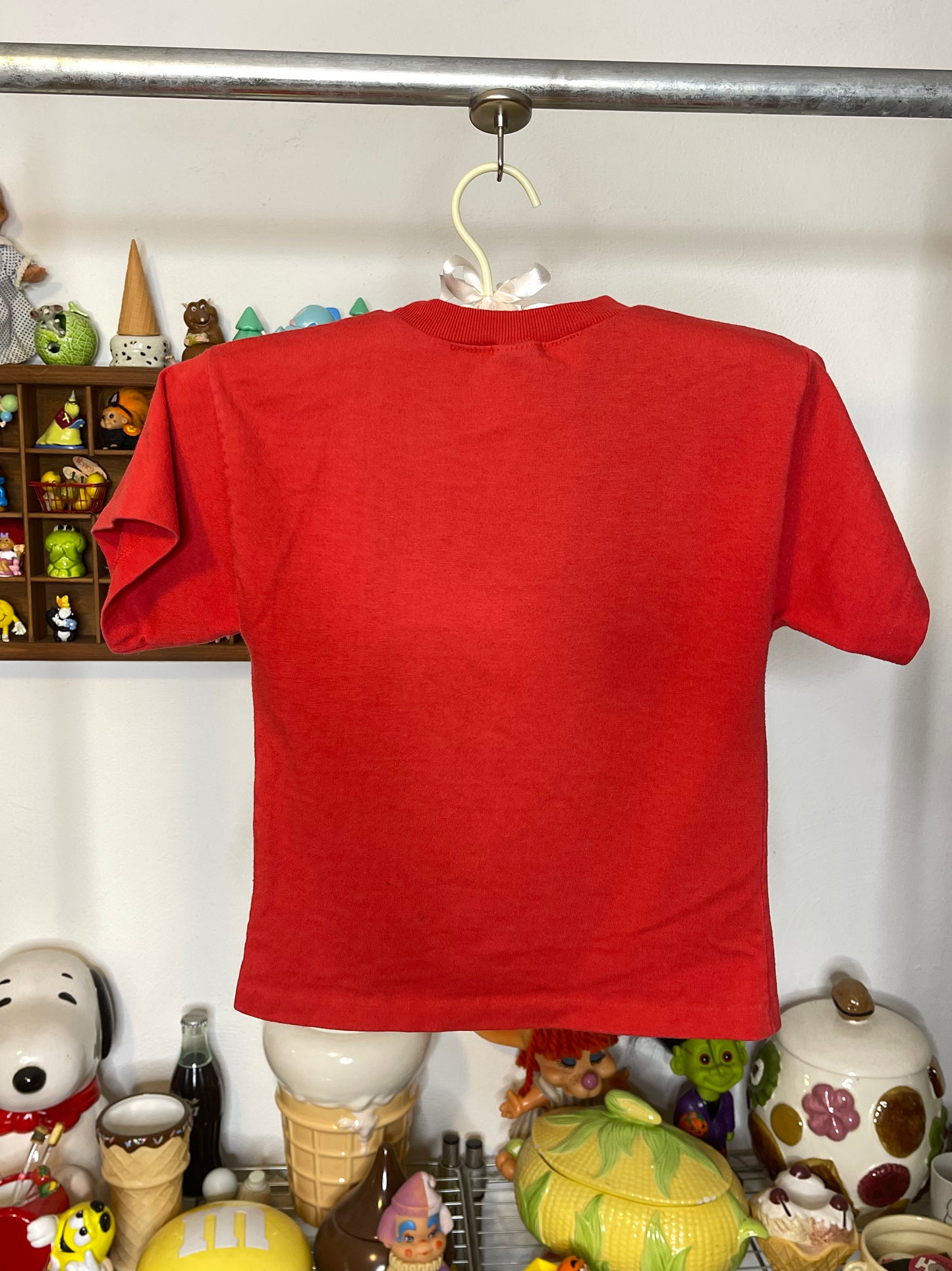 Vintage Red Road Ride Snoopy Bicycle Kids Tee Sz 7