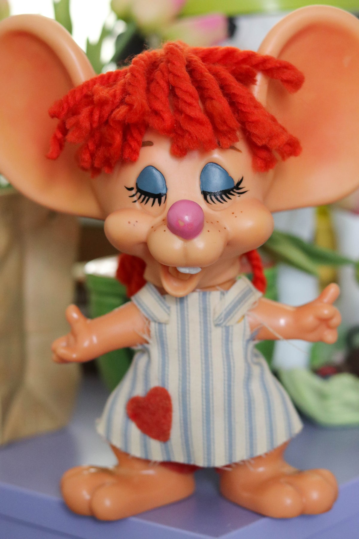 Vintage Roy Des Of Florida Country Girl Mouse Coin Bank